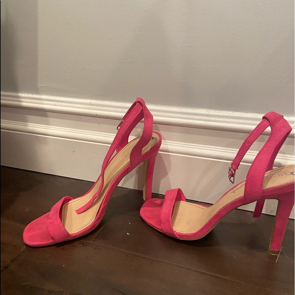 Justfab stilettos hot pink (lightly worn) size 8